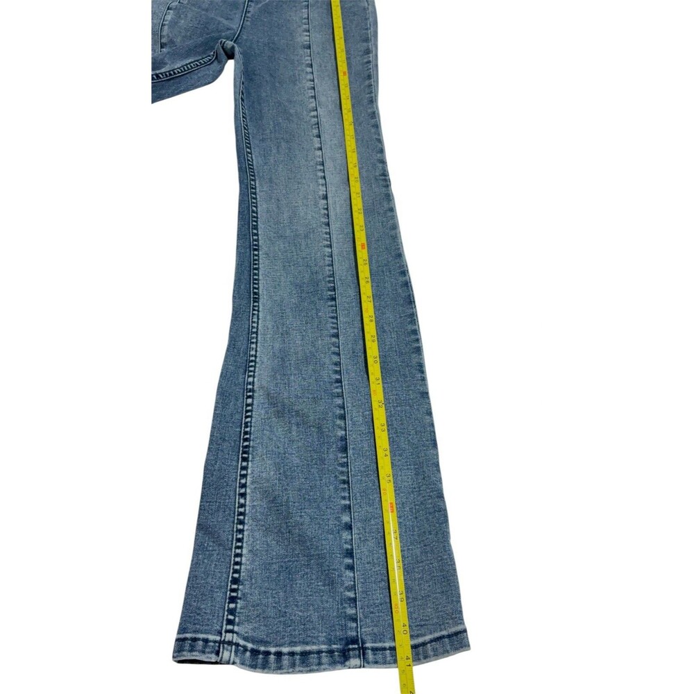 NWT Free People We The Free High-Rise Pull-On Flare Jeans In Light Blue Wash 28 - Picture 5 of 10